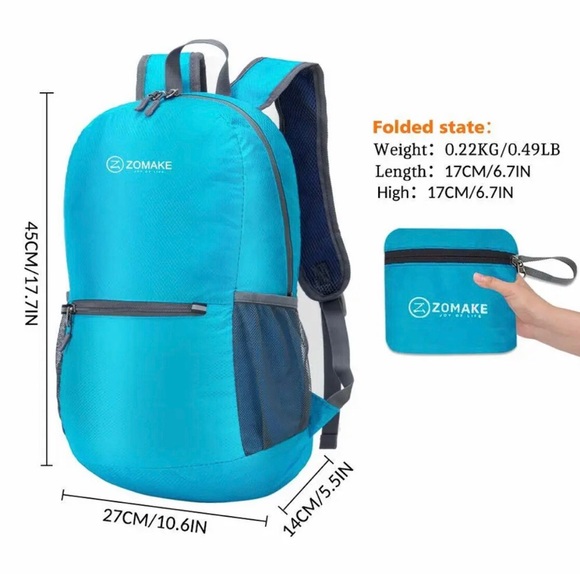 Zomake Ultralight Packable Backpack Orange Used - Picture 9 of 10